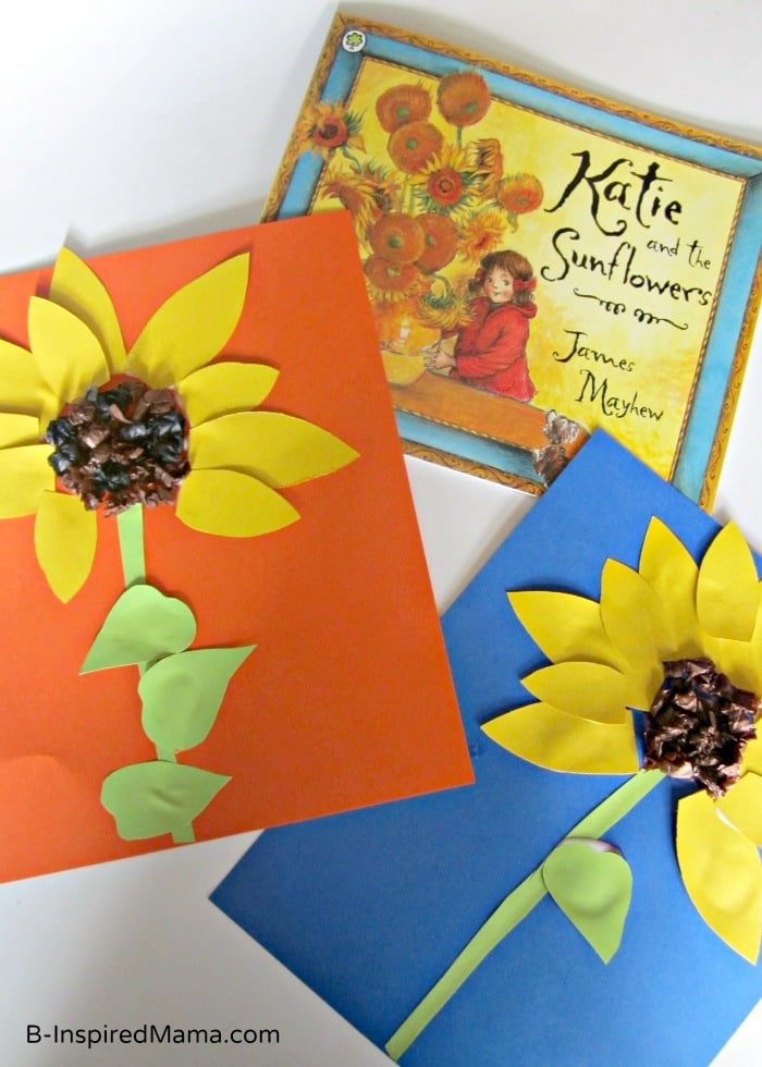 Book Inspired Sunflower Kids Craft at B-InspiredMama.com
