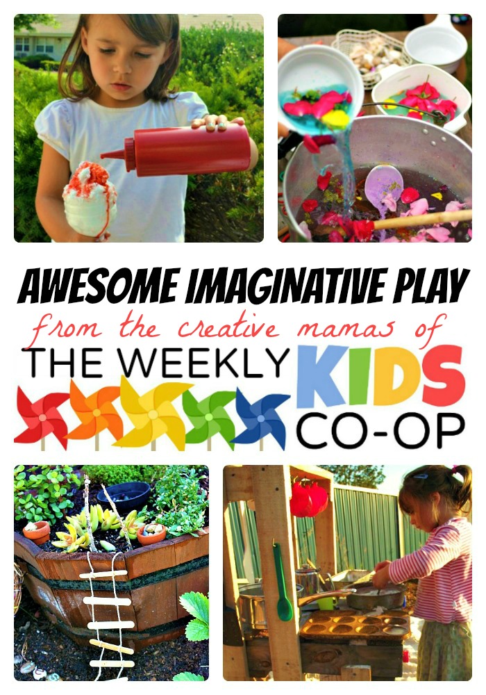 Imaginative Play Ideas from The Weekly Kids Co-Op at B-InspiredMama.com