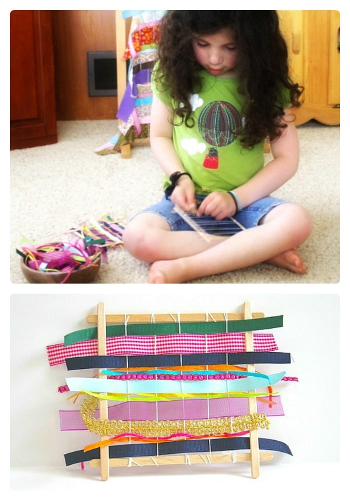 Kids Weaving Craft from Buggy and Buddy at B-InspiredMama