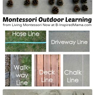 Montessori Inspired Outdoor Learning at B-InspiredMama.com