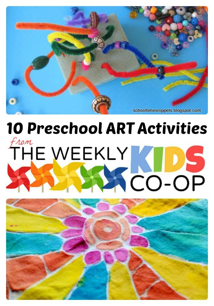 10 Preschool Art Activities from The Weekly Kids Co-Op at B-InspiredMama