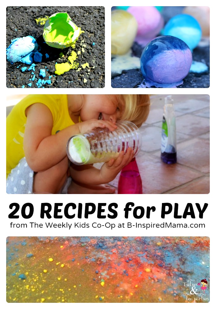 20 Play Recipes from The Weekly Kids Co-Op at B-InspiredMama.com