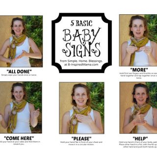 Basic Baby Sign Language Chart from Simple Home Blessing at B-InspiredMama.com