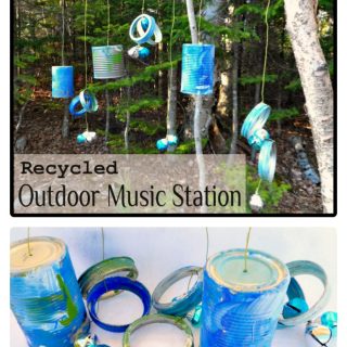 DIY Musical Kids Outdoor Play Area from My Nearest and Dearest at B-InspiredMama.com
