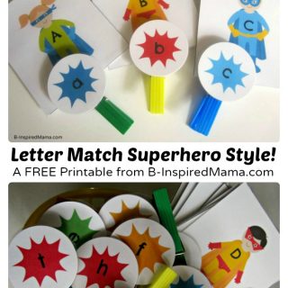 Free Printable Upper and Lower Case Letter Match Game at B-Inspired Mama