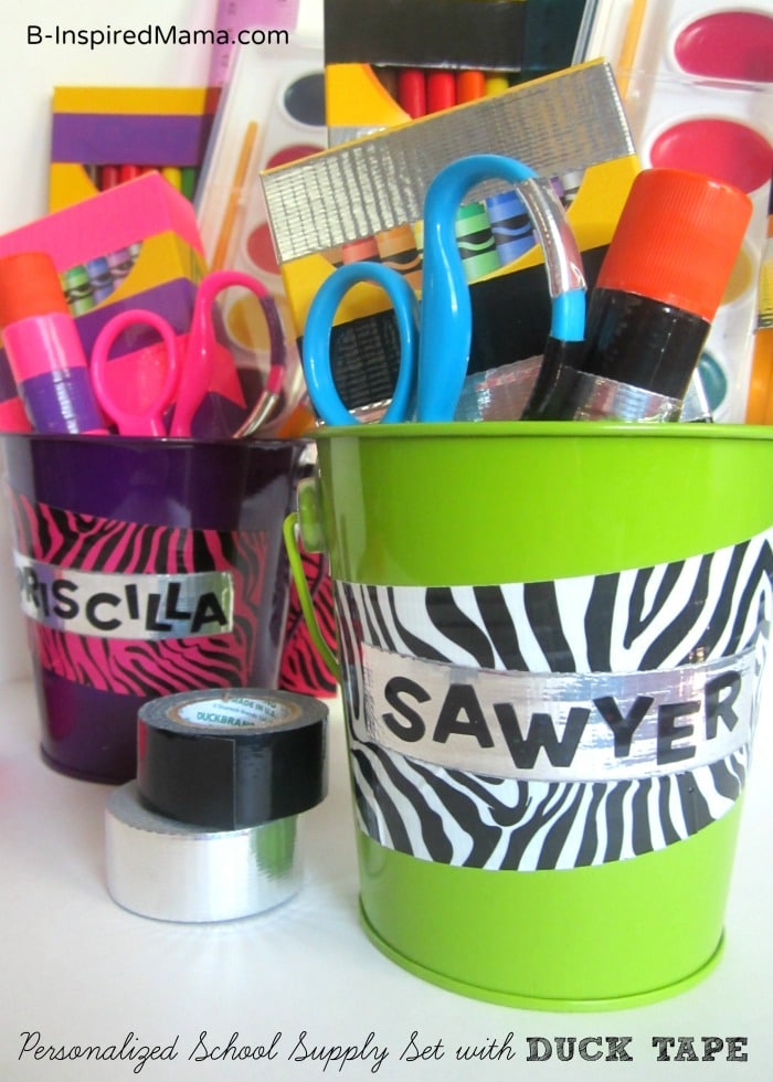 Personalized School Supply Set Back to School Craft at B-Inspired Mama