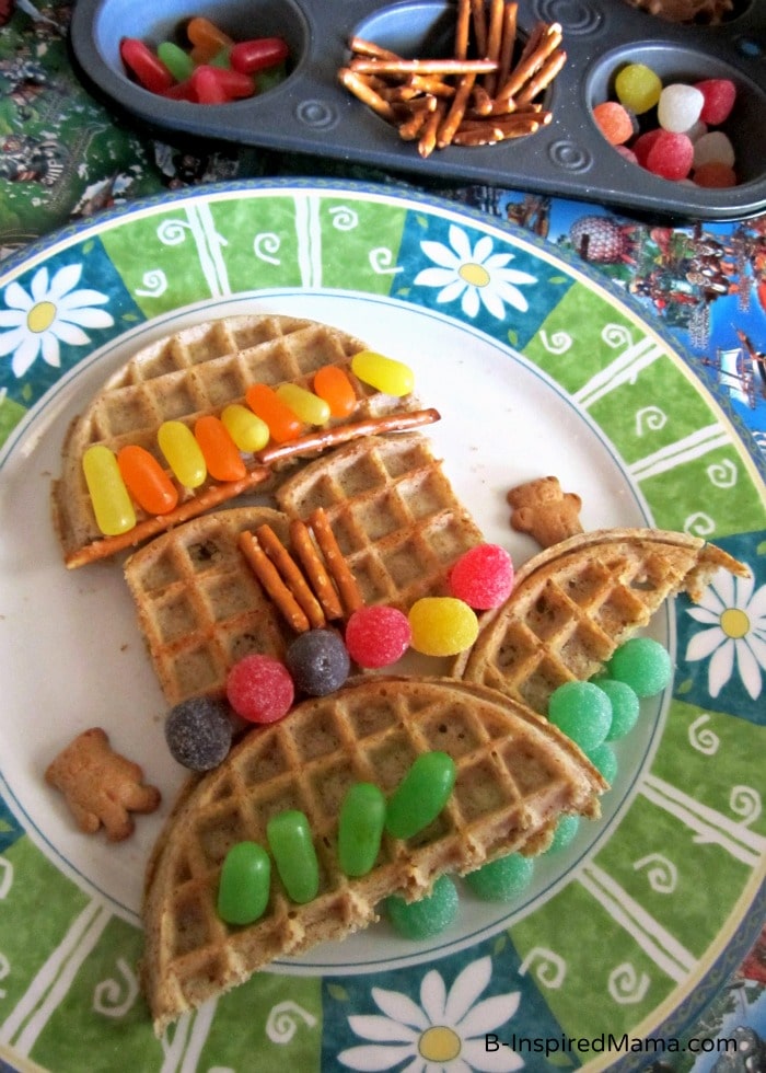 A Creative Eggo Waffle and Candy Kids Snack at B-Inspired Mama