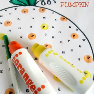 P is for Polka Dot Pumpkin Halloween Activity