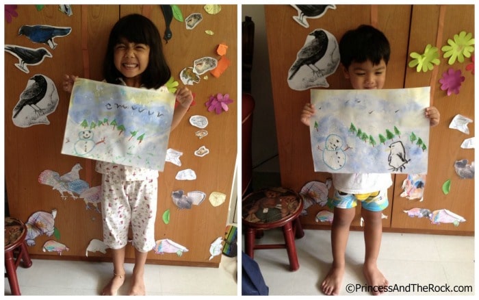 Snow Art Preschool Activities at B-Inspired Mama