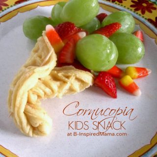 A Kids Thanksgiving Cornucopia Snack with Eggo Waffles at B-Inspired Mama