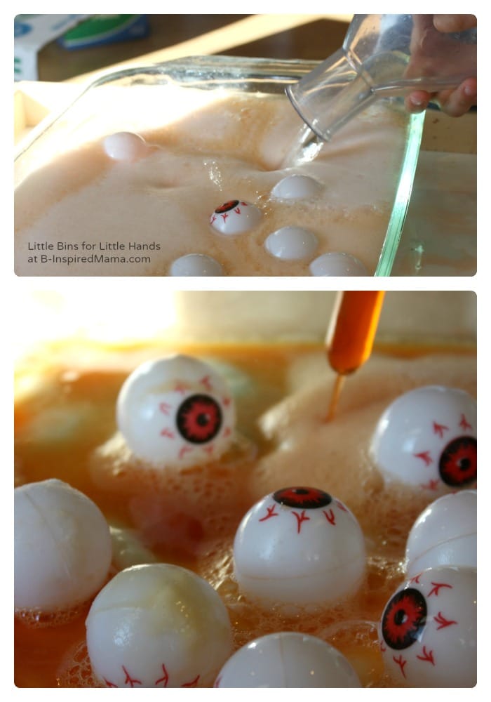 Fizzing Eyeballs Science Fun Perfect for Halloween at B-Inspired Mama