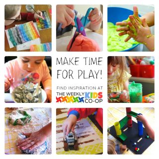 Hundreds of Creative Play Ideas at The Weekly Kids Co-Op Link Party at B-Inspired Mama