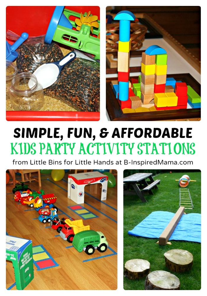 Ideas for Affordable Kids Party Activities at B-Inspired Mama