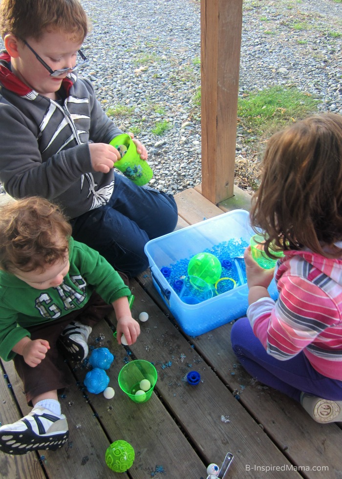 Sensory Play Inspired by Monsters University at B-Inspired Mama