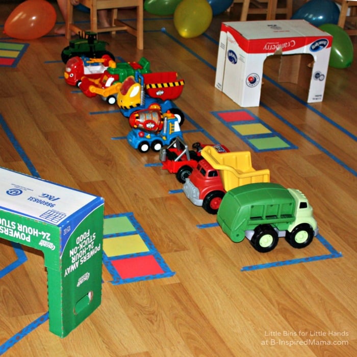 Truck Road & Garage Play + More Affordable Kids Party Activities at B-Inspired Mama