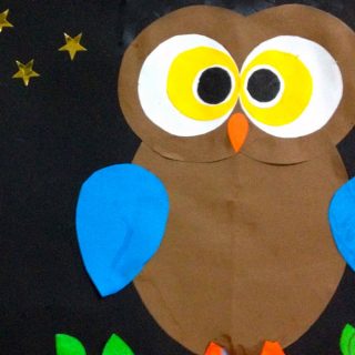 A Kids Owl Craft for Exploring Shapes at B-Inspired Mama