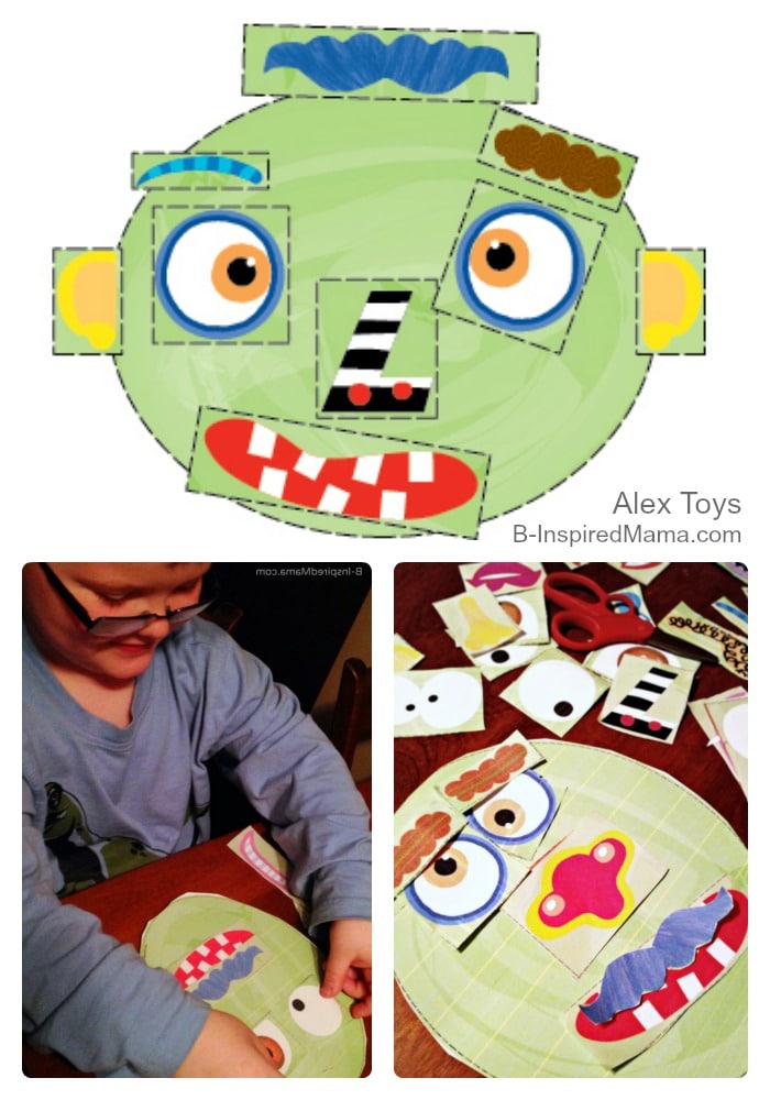 Free Printables for Kids - Make a Monster Face Activity - Sponsored by Alex Toys at B-Inspired Mama