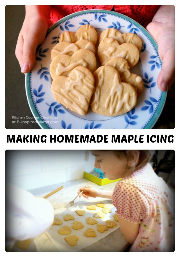 Homemade Maple Icing for Fall Maple Cookies at B-Inspired Mama