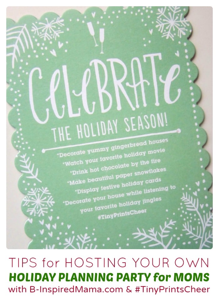 Host Your Own Creative Holiday Planning Moms Night Out - Sponsored by #TinyPrintsCheer at B-Inspired Mama