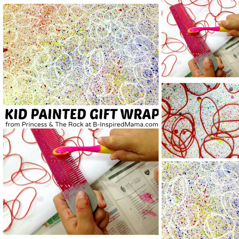 Kid-Painted Gift Wrapping Paper