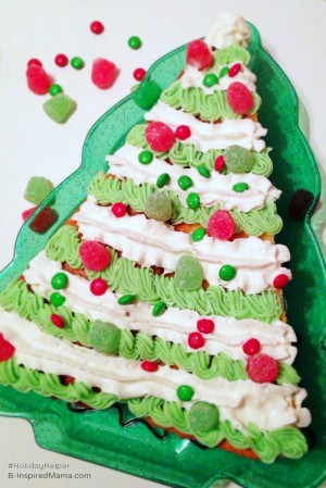 Semi-Homemade Christmas Cake Recipe for Kids - Sponsored #HolidayHelper - B-InspiredMama