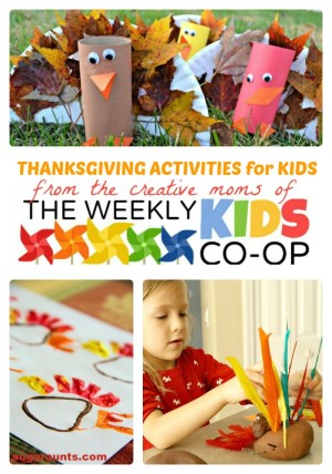 Thanksgiving Activities for Kids from The Weekly Kids Co-Op at B-Inspired Mama