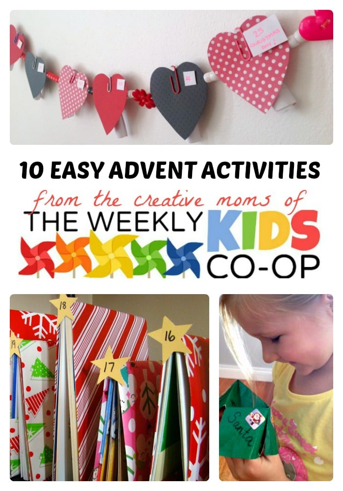 10 Easy Advent Calendar Activities for Kids + Weekly Kids Co-Op Link Party at B-Inspired Mama
