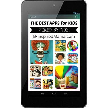 Best Apps for Kids + Google Nexus 7 Tablet from Staples at B-Inspired Mama