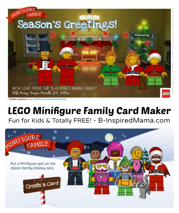 Fun and Free Custom  LEGO Minifigure Family Cards - B-Inspired Mama