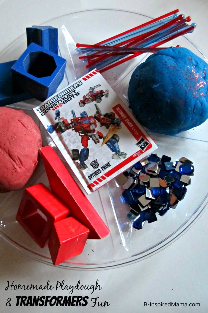 Homemade Playdough and Transformers Construct-Bots at B-Inspired Mama