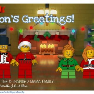 LEGO Minifigure Holiday Family Cards - Sponsored by LEGO at B-Inspired Mama