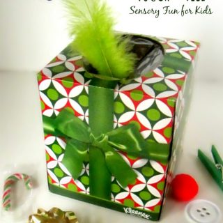 Sensory Fun with a DIY Holiday Touch and Feel Box with Kleenex at B-Inspired Mama