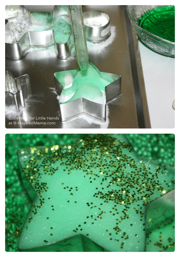 Simple Fizzing Christmas Science Fun - Little Bins for Little Hands at B-Inspired Mama