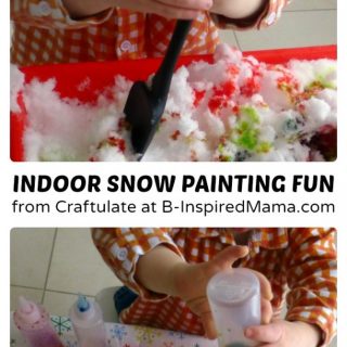 Indoor Snow Painting Fun with Craftulate at B-Inspired Mama