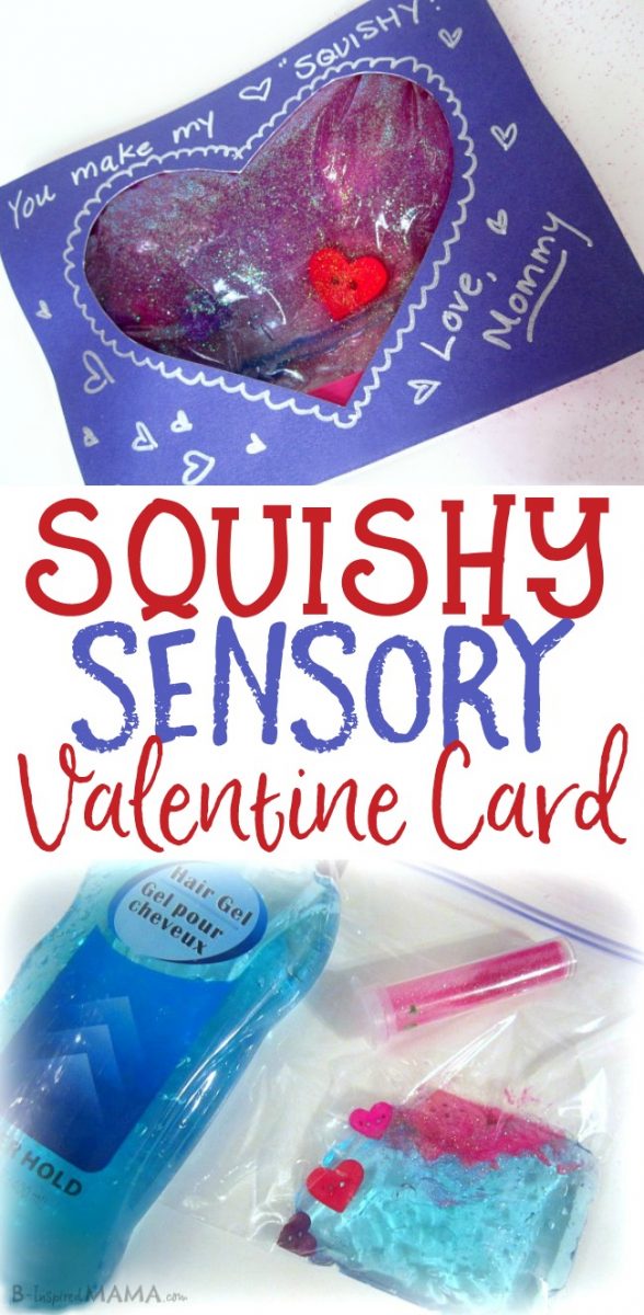 Make a Squishy Sensory Kids Valentine Card - at B-Inspired Mama