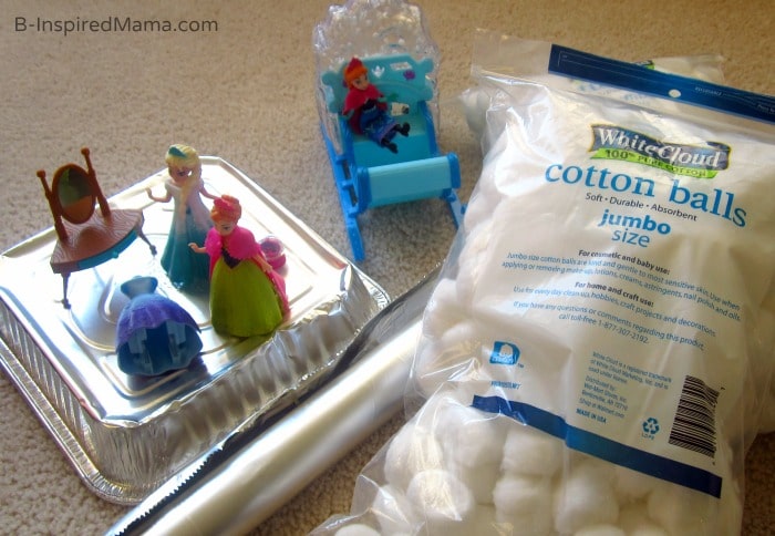 Set Up - Ice and Snow Indoor Kids Play with Disney FROZEN at B-Inspired Mama #FrozenFun #shop #cbias
