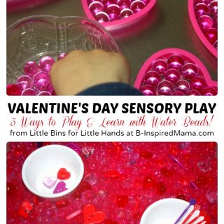 Water Beads Sensory Play for Valentines Day at B-Inspired Mama