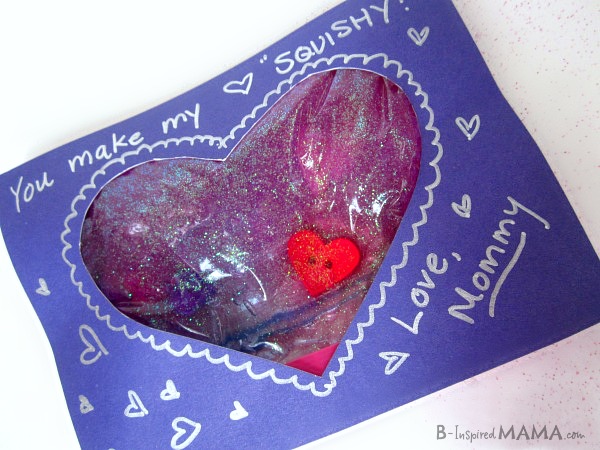 You Make My Heart Squishy - Sensory Kids Valentine Card at B-Inspired Mama