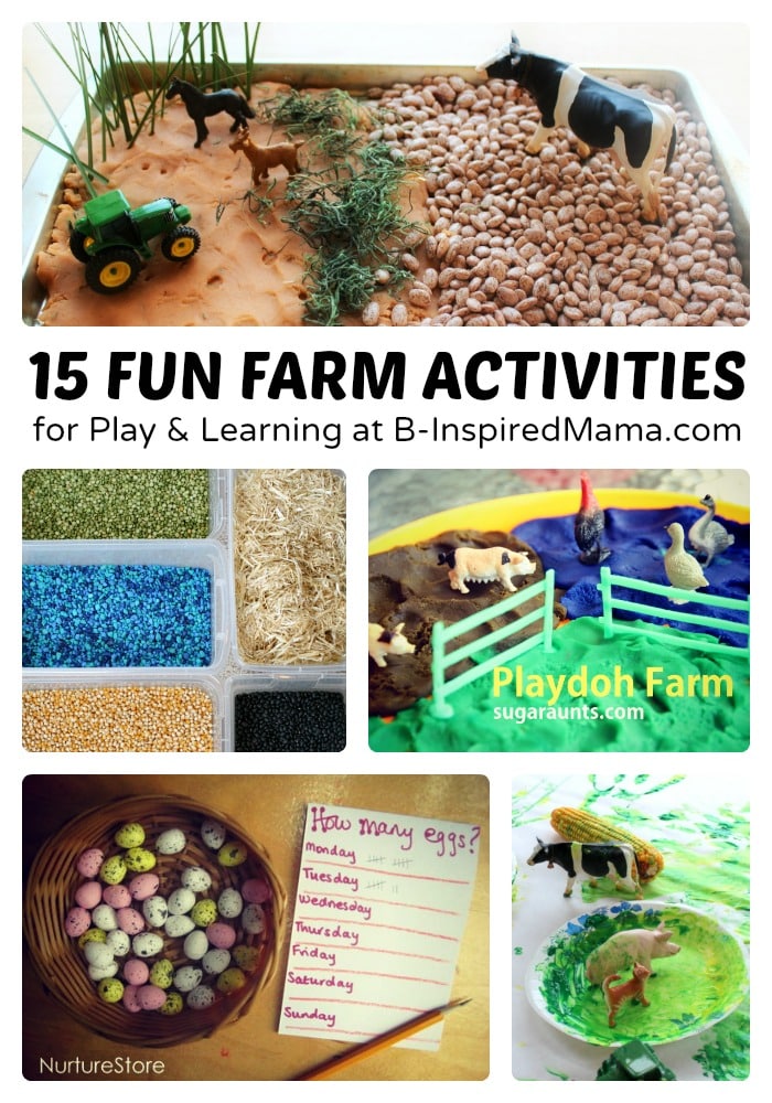 15 Fun Farm Play & Early Learning Activities - #Sponsored by #AmericasFarmers at B-Inspired Mama