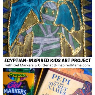 A Golden Glittery Egyptian Inspired Kids Art Project (#Sponsored by #SwifferatTarget) at B-Inspired Mama