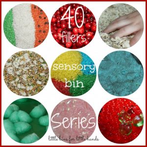 40 Days of Sensory Bin Fillers with Little Bins for Little Hands at B-Inspired Mama