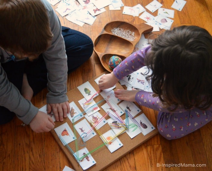 Playing with a Hands on Food Web Board - Science for Kids at B-Inspired Mama