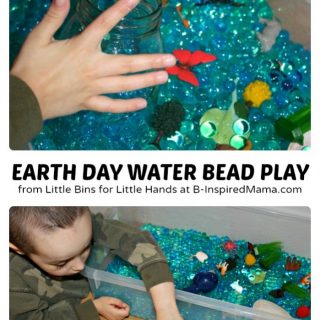 Sensory Earth Day Activities for Kids using Water Beads at B-Inspired Mama