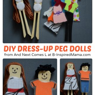 Simple DIY Toys - Dress Up Peg Dolls at B-Inspired Mama