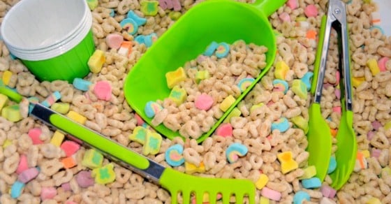 St. Patrick’s Day Cereal Sensory Play