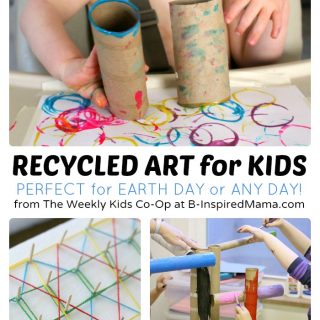 Fun Recycled Art Projects for Kids + The Weekly Kids Co-Op Link Party at B-Inspired Mama