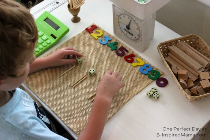 Simple Math Fun with A Math Space at B-Inspired Mama