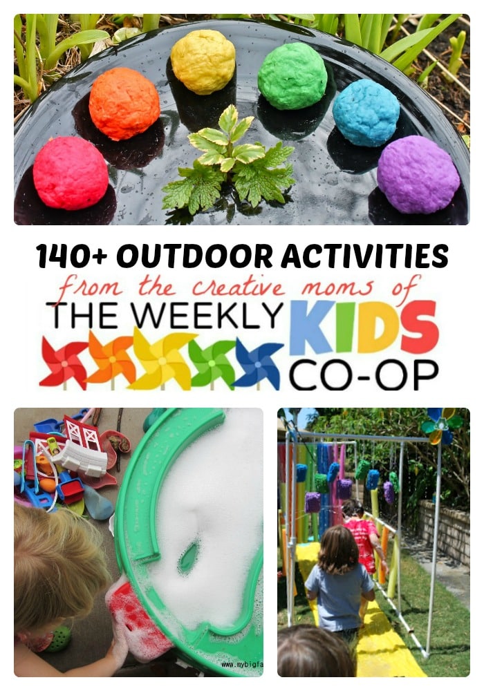 140+ Outdoor Activities for Kids + The Weekly Kids Co-Op Link Party at B-Inspired Mama