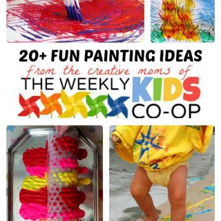 20+ Fun & Creative Painting Ideas for Kids + The Weekly Kids Co-Op Link Party at B-Inspired Mama