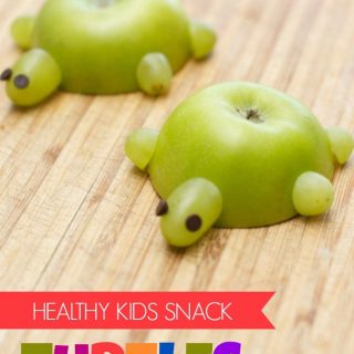 A Healthy Kids in the Kitchen Recipe - Apple Turtles at B-Inspired Mama